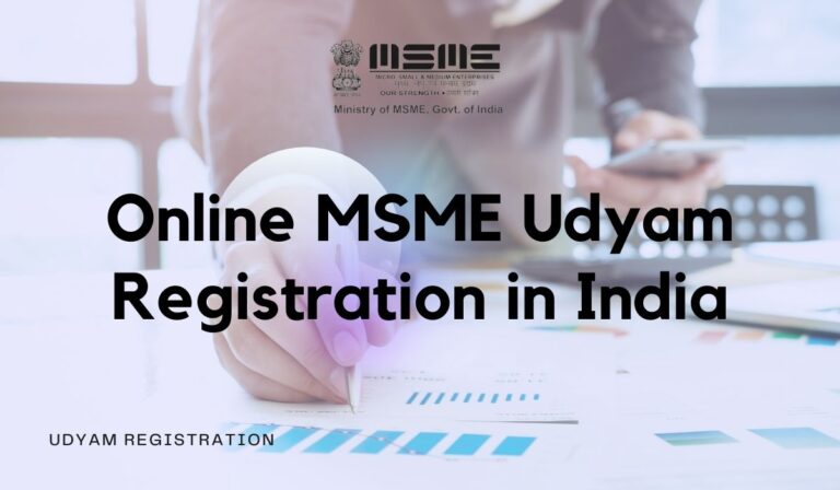 Online MSME Udyam Registration in  India
